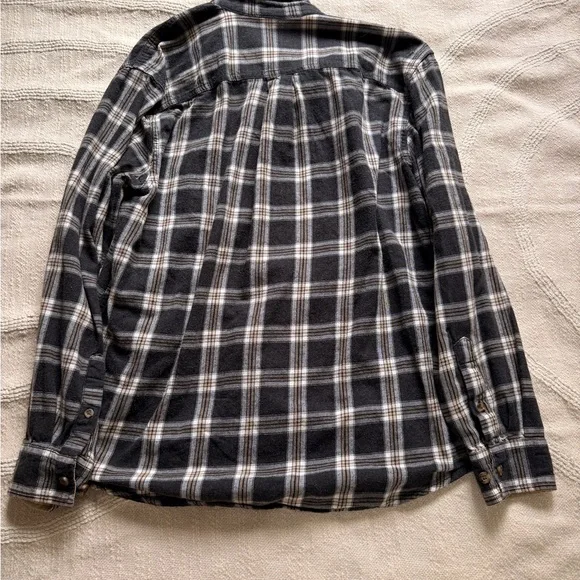 Outdoor Life Black and White Plaid Button Up Camping Shirt 100% cotton - Picture 5 of 5